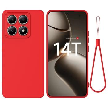 RUBBER Ochranný kryt pre Xiaomi 14T červený