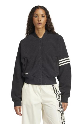 Bunda adidas Originals NC BOMBER JKT dámska, čierna farba, prechodná, JI8525