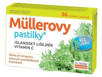 Dr. Müller Pharma MÜLLEROVE PASTILKY s island. lišajníkom a vit. C bez cukru 36 pastiliek