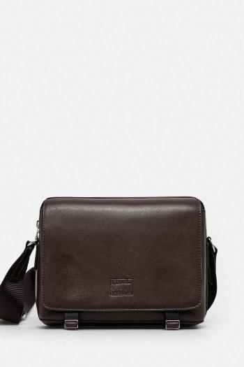 Kožená taška Paul Smith hnedá farba, M1A-8083-PSOFTL