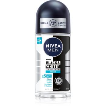 Nivea Men Invisible Black & White guličkový antiperspirant pre mužov 50 ml