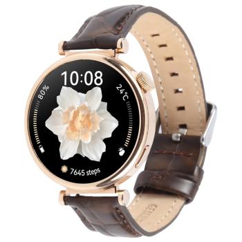 LEATHER Kožený remienok pre Garmin Lily 2 / Lily 2 Active Brown Bamboo Grain