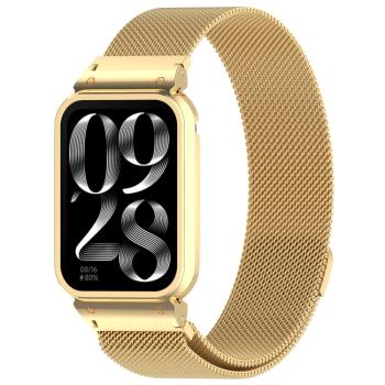 SET MILANESE Kovový obal na hodinky + remienok Xiaomi Smart Band 9 Pro zlatý