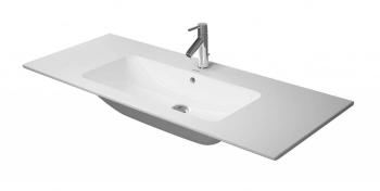DURAVIT - ME by Starck Umývadlo nábytkové 123x49 cm, s 1 otvorom na batériu, alpská biela 2336120000