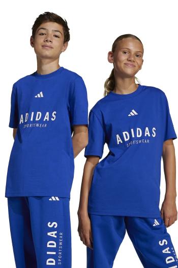 Detské bavlnené tričko adidas s potlačou, JC7615