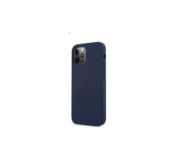 Guess Silicone Vintage Apple iPhone 12/12 Pro hátlap tok, kék