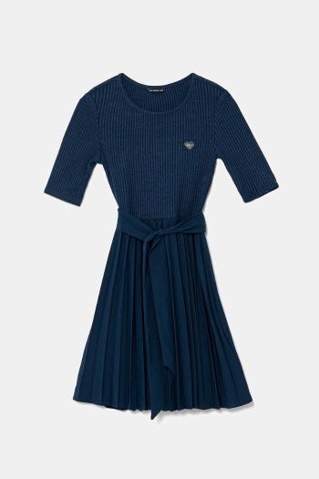 Dievčenské šaty Guess tmavomodrá farba, midi, áčkový strih, J5YK23 RC1S0