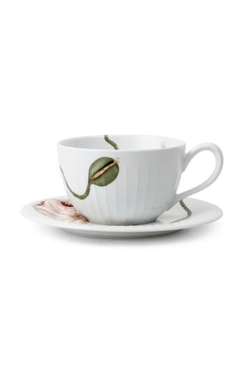 Šálka ​​s podšálkou Kähler Hammershoi Popy 380 ml biela farba