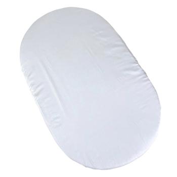 MIMIKO Plachta napínacia na oválny matrac Biela 150 cm x 100 cm