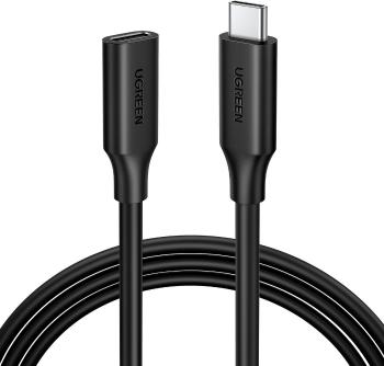 Adatkábel Ugreen USB-C/M to USB-C/F Gen2 5A Extension Cable 1m Black
