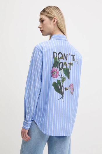 Bavlnená košeľa Desigual DONT DO IT dámska, regular, s klasickým golierom, 25SWCW16