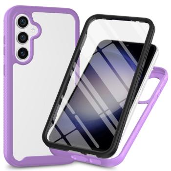 DUAL Obojstranný kryt s fóliou Samsung Galaxy S24 Plus 5G fialový