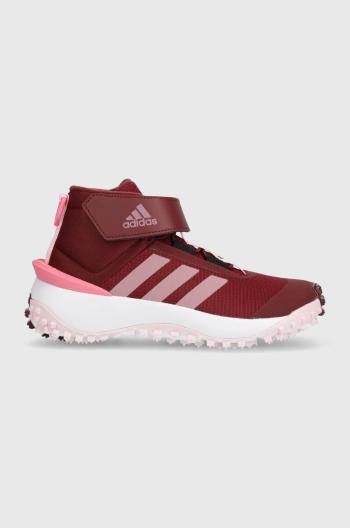 Detské topánky adidas FORTATRAIL EL K bordová farba