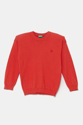 Detský sveter United Colors of Benetton červená farba, tenký, 1098G100U