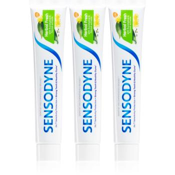 Sensodyne Herbal Fresh Trio zubná pasta s fluoridom 3x75 ml