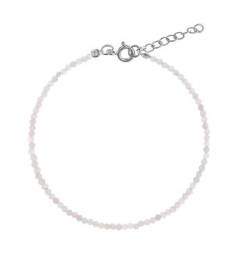 AGAIN Jewelry Korálkový náramok z ružového mesačného kameňa AJKNR009