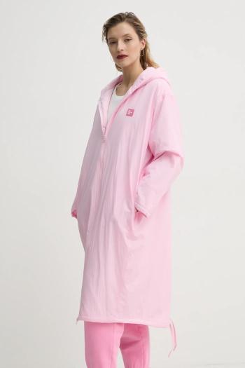 Bunda American Vintage ružová farba, prechodná, oversize, ZOT17CE25