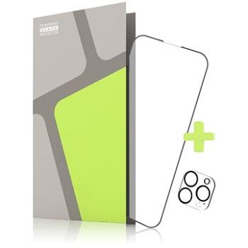 Tempered Glass Protector rámčekové na iPhone 14 Pro Max + sklo na kameru (TGR-IP14PM-BL)