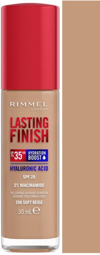 RIMMEL Lasting Finish Hyaluronic Acid dlouhotrvající hydratační make-up 200 Soft Beige 30 ml