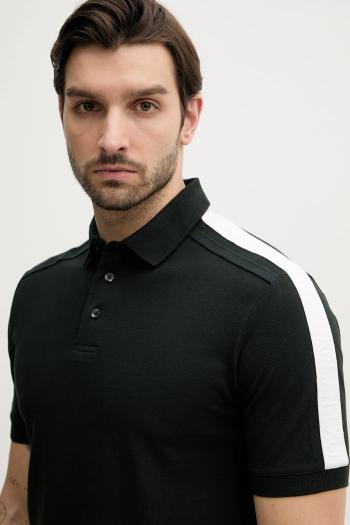 Bavlnené polo tričko Armani Exchange pánske, zelená farba, s nášivkou, XM000307 AF10366