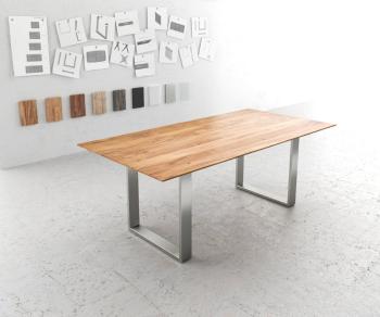 Jedálenský stôl Edge 200x100 Acacia natural Úzka švajčiarska hrana
