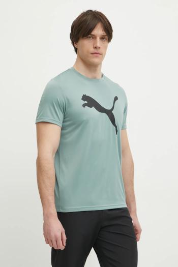 Tréningové tričko Puma Tad Essentials Solid Cat zelená farba, s potlačou, 525921