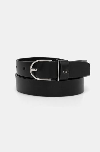 Kožený opasok Calvin Klein dámsky, čierna farba, K60K612861