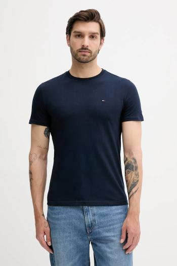 Bavlnené tričko Tommy Jeans 2-pak pánske, tmavomodrá farba, jednofarebné, DM0DM20687