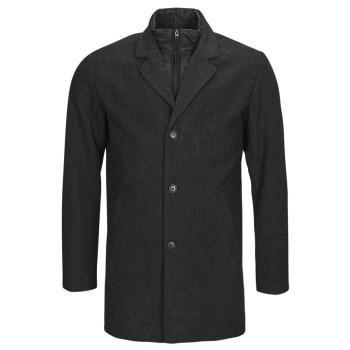 Jack & Jones  JJZAC INSERT WOOL COAT  Bundy Šedá