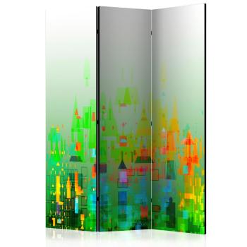 Paraván Abstract City Dekorhome 135x172 cm (3-dielny)