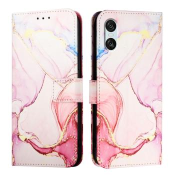 ART MARBLE Peňaženkový kryt pre Sony Xperia 10 VI ROSE GOLD