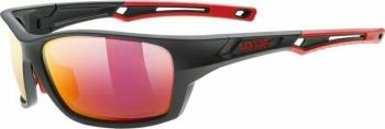 UVEX Sportstyle 232 Polarized Black Mat Red/Mirror Red Cyklistické okuliare