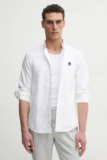 Košeľa Tommy Hilfiger pánska, biela farba, regular, s golierom button-down, MW0MW39235