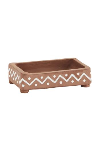 Dekoratívny podnos Madam Stoltz 15 x 10 x 4 cm oranžová farba