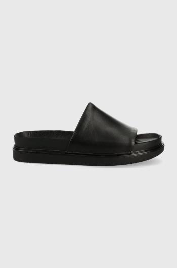 Kožené šľapky Vagabond Shoemakers Erin dámske, čierna farba, na platforme, 5332-501-20