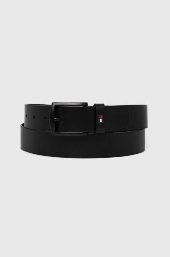 Kožený opasok Tommy Hilfiger pánsky, čierna farba, AM0AM08362
