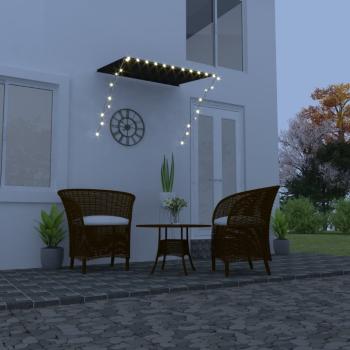Zaťahovacia markíza s LED svetlom 150x150 cm Dekorhome