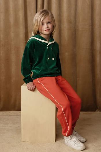 Detská bavlnená mikina Mini Rodini Sailor zelená farba, jednofarebná, 2512012775