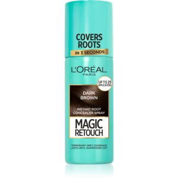 L’Oréal Paris Magic Retouch sprej pre okamžité zakrytie odrastov odtieň Dark Brown 75 ml