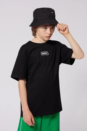 Detský obojstranný klobúk Dkny čierna farba, D62101