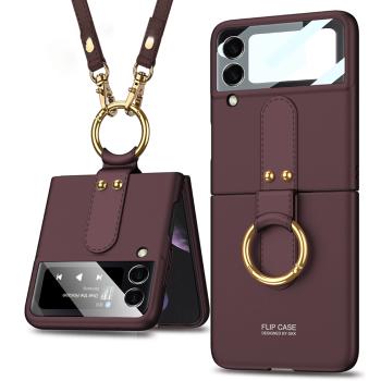 GKK LANYARD Kryt s remienkom Samsung Galaxy Z Flip4 5G bordový