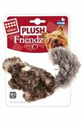 Hračka pre psa GiGwi Plush Friendz veverička sivá plyšová