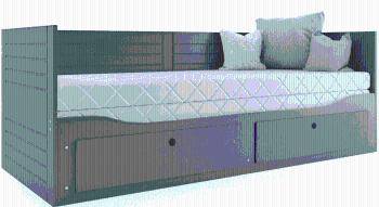 BMS Detská posteľ HERMES s matracom | sivá 80 x 200 cm Farba: Grafit