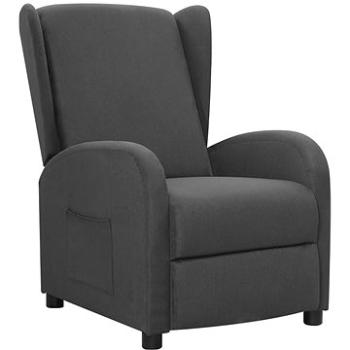 Polohovacie kreslo tmavo sivé textil, 342302