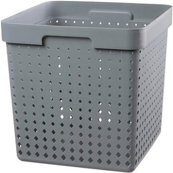 Plast Team - Úložný košík 29,6 × 29,6 × 29,6 cm Seoul, sivý XL (60260802)