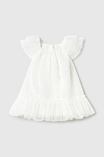 Šaty pre bábätká Mayoral Newborn biela farba, mini, áčkový strih, 1850