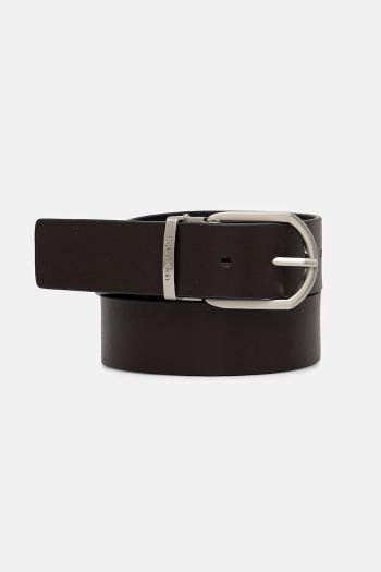 Kožený opasok Calvin Klein pánske, hnedá farba, K50K512838