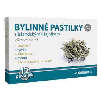 MEDPHARMA Bylinné pastilky s islandským lišajníkom 12 ks