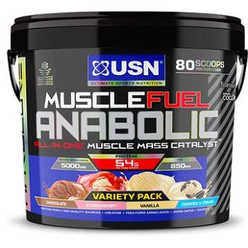 USN Muscle Fuel Anabolic Variety pack (Čokoláda, Jahoda, Vanilka a Cookies & Cream) 5,32 kg (6009544954613)