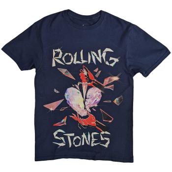 The Rolling Stones tričko Hackney Diamonds Heart Modrá M